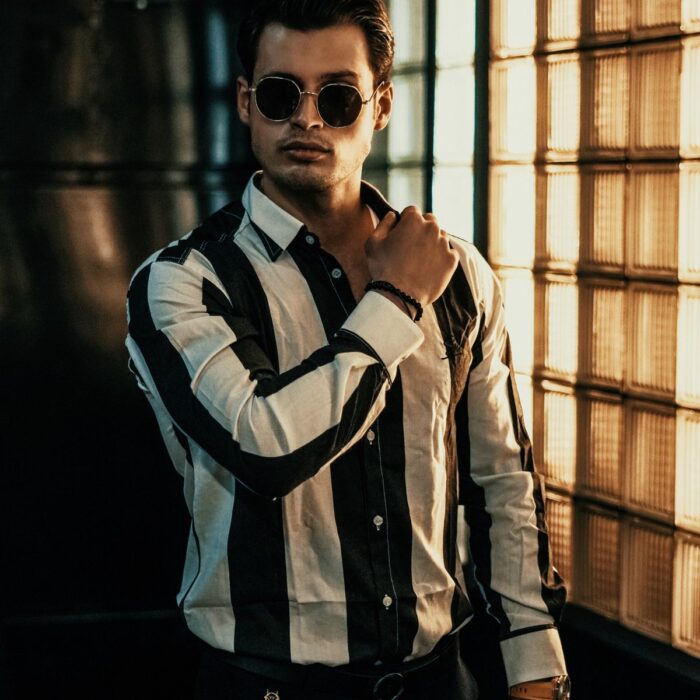 Charcoal Chalk Stripe Shirt