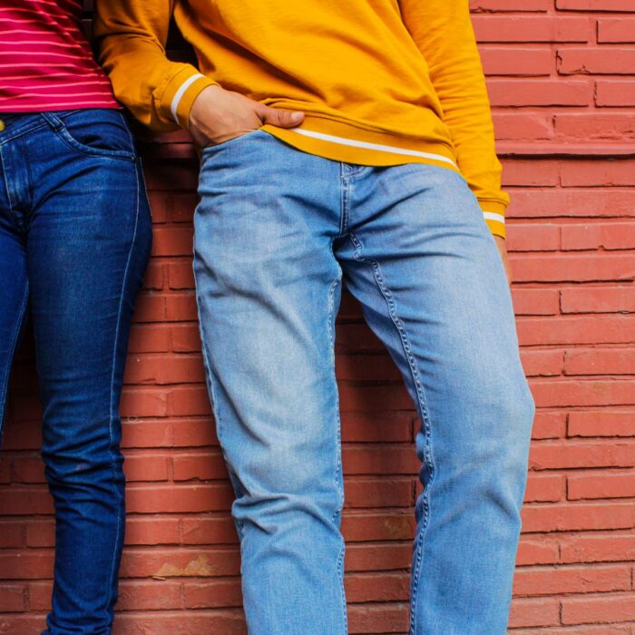 Mid-Blue Denim Hooded Shirt
